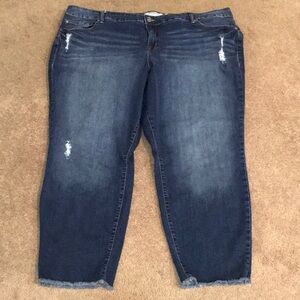 Torrid Boyfriend Distressed Denim Capris